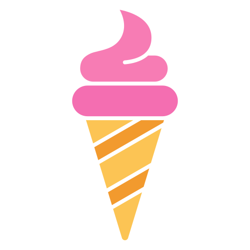 wafelek do lodów Generic color fill ikona