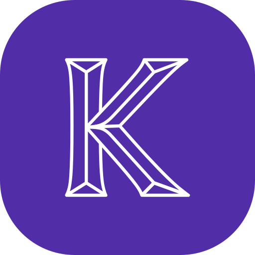 lettera k Generic color fill icona