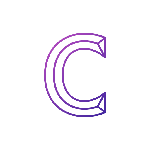 문자 c Generic gradient outline icon