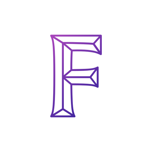 buchstabe f Generic gradient outline icon