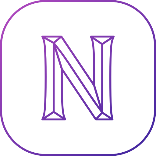 Letter N Generic gradient outline icon