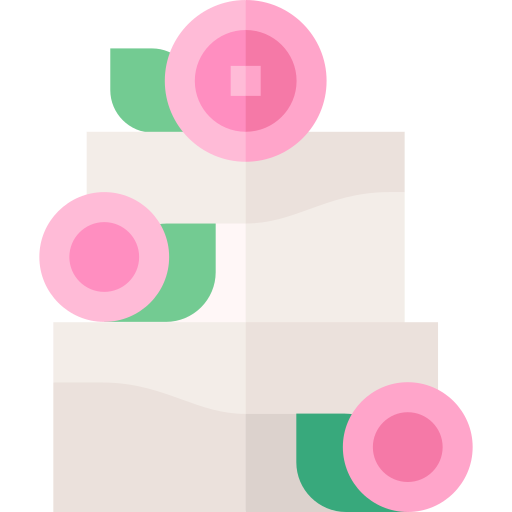 pastel de boda Basic Straight Flat icono