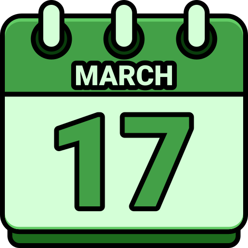 marzo 17 Generic color lineal-color icono