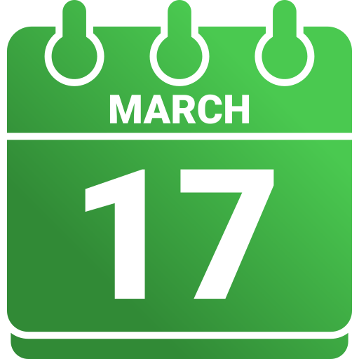 March 17 Generic gradient fill icon