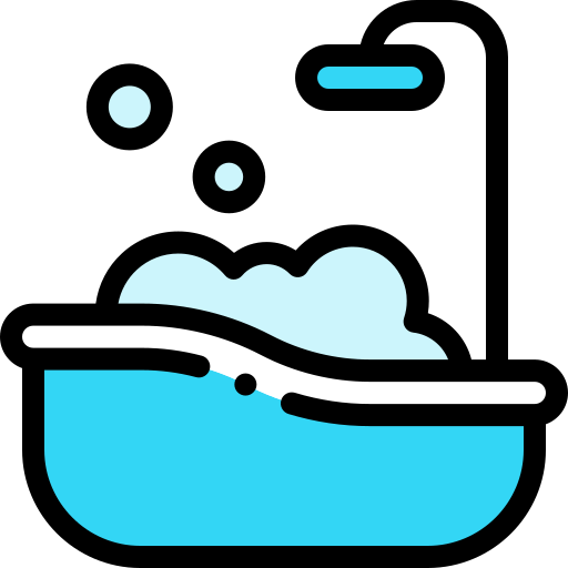 Bathtub Detailed Rounded Lineal color icon