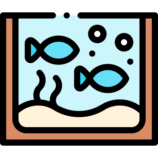 aquarium Detailed Rounded Lineal color icon