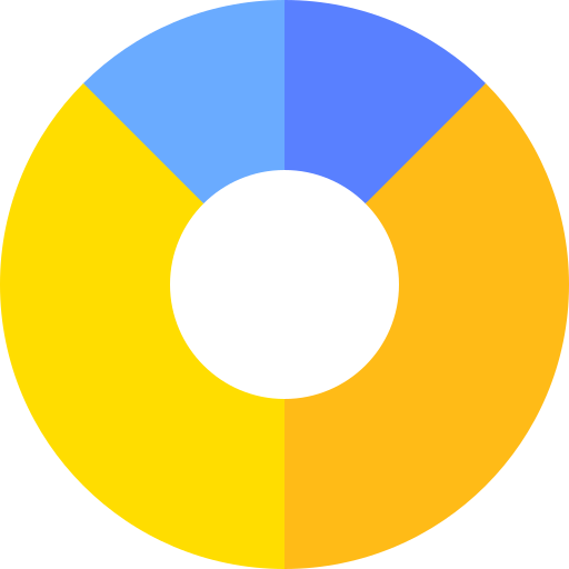 gráfico circular Basic Straight Flat icono