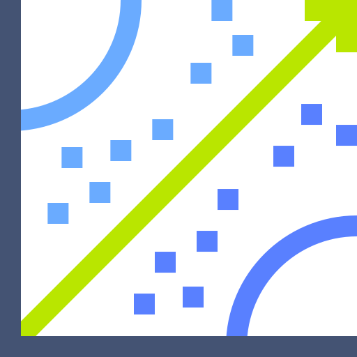 regression Basic Straight Flat icon