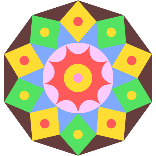 mandala Generic color fill icono