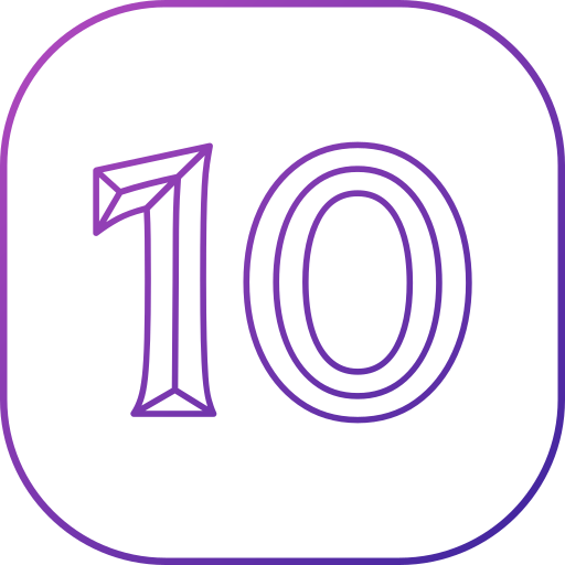 10 Generic gradient outline icoon