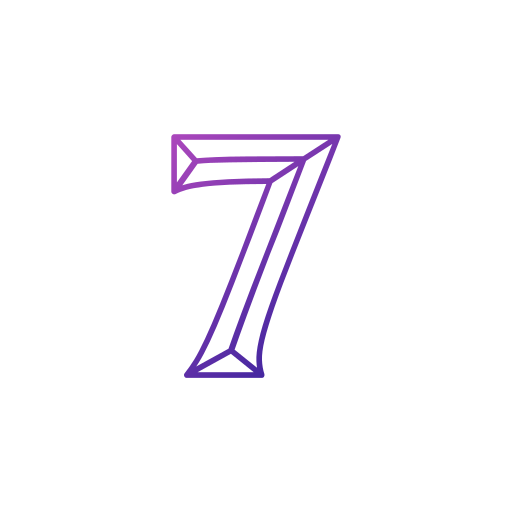 numer 7 Generic gradient outline ikona