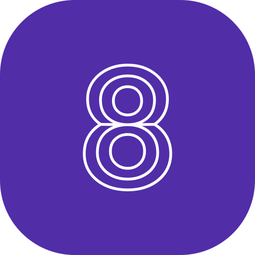 numero 8 Generic color fill icono