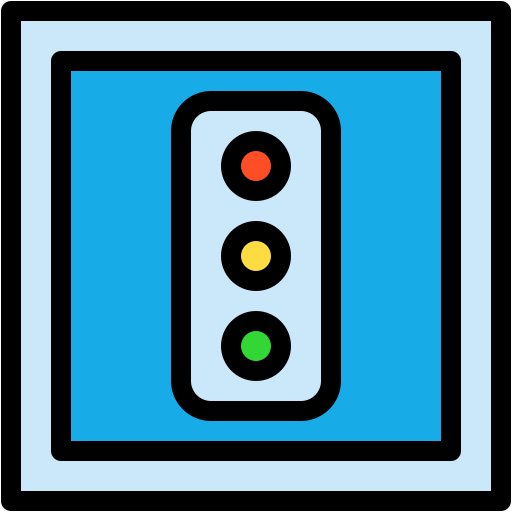 verkeerslichten Generic color lineal-color icoon