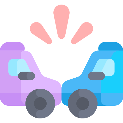 Car Accident Kawaii Flat icon