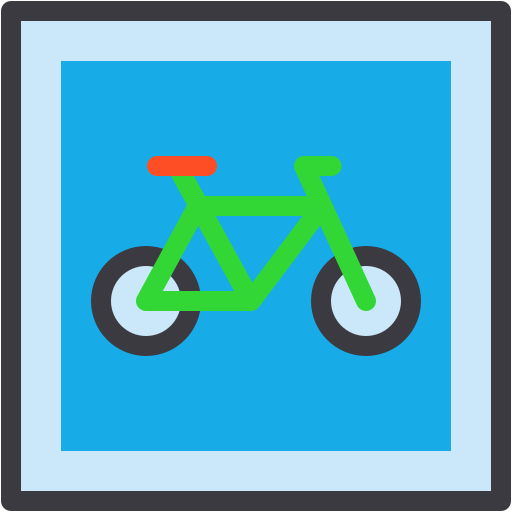 Bike lane Generic color fill icon