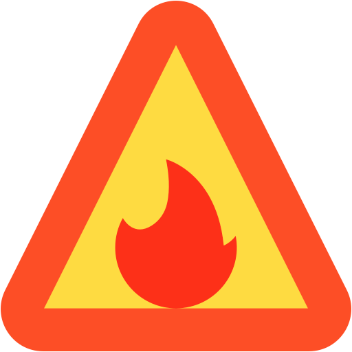 Flammable sign Generic color fill icon