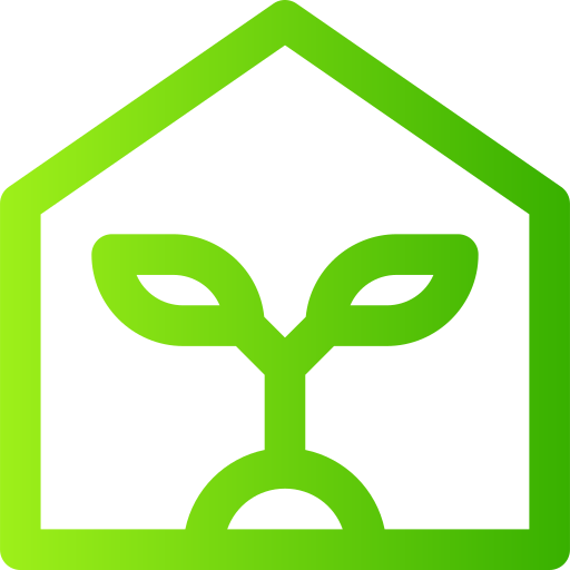 Зеленый дом Generic gradient outline иконка