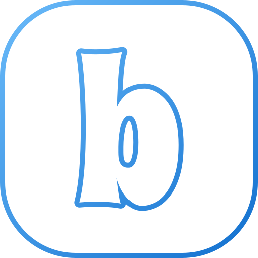 문자 b Generic gradient outline icon