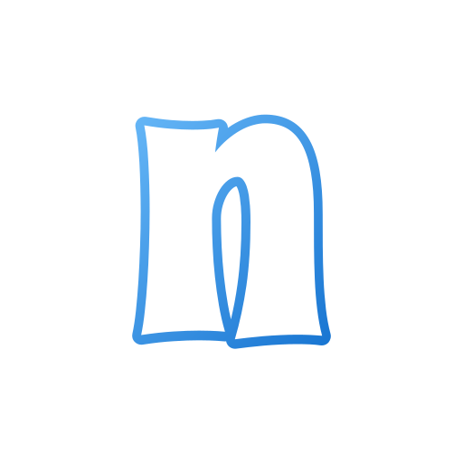 lettera n Generic gradient outline icona