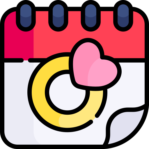 カレンダー Kawaii Lineal color icon
