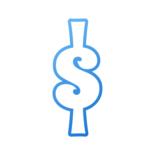 Dollar Generic gradient outline icon