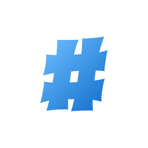 hashtag Generic gradient fill ikona