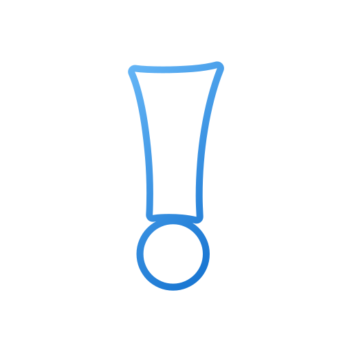 Exclamation mark Generic gradient outline icon