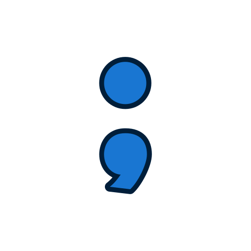 세미콜론 Generic color lineal-color icon