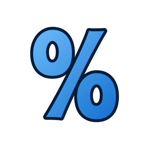 Percent Generic gradient lineal-color icon