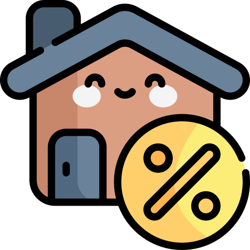 Mortgage Kawaii Lineal color icon
