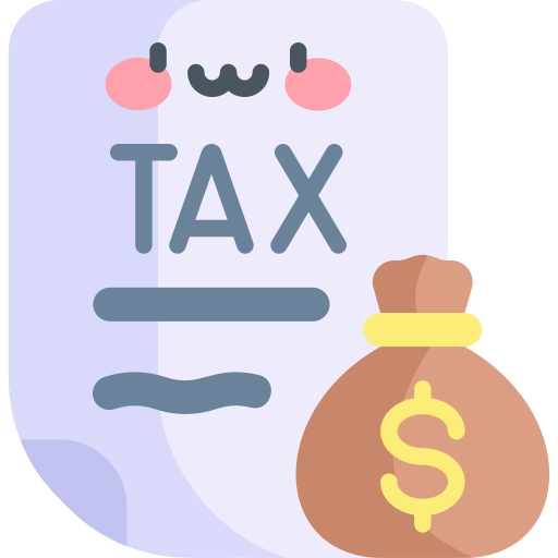 impuesto Kawaii Flat icono