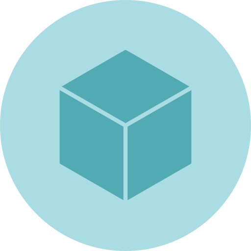 Cube Generic color fill icon