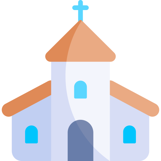 chiesa Kawaii Flat icona