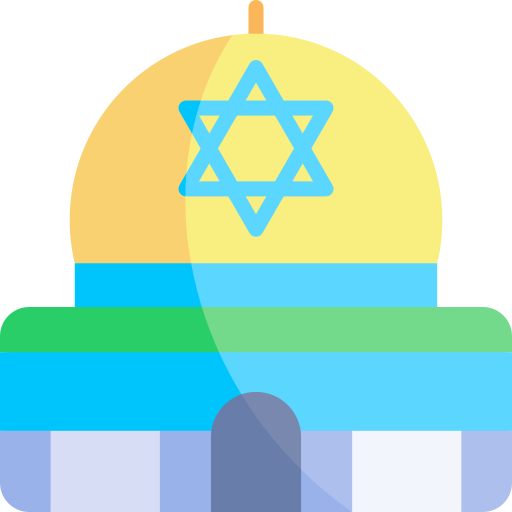 synagoga Kawaii Flat ikona