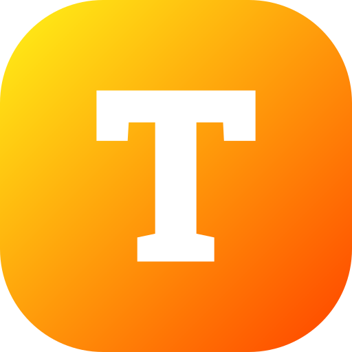 Letter T  Generic gradient fill icon