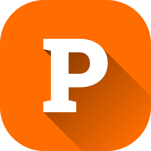 buchstabe p. Generic gradient fill icon