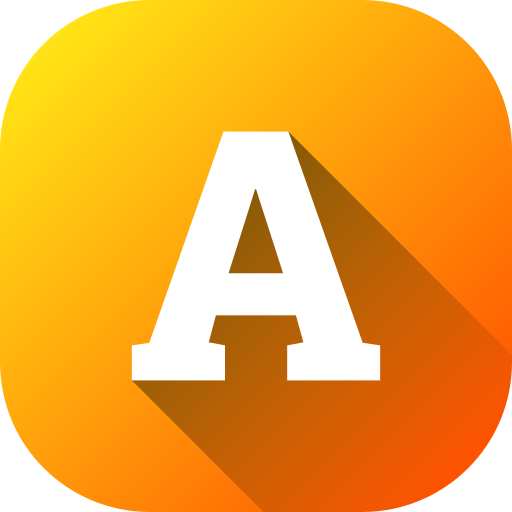 Letter A Generic gradient fill icon