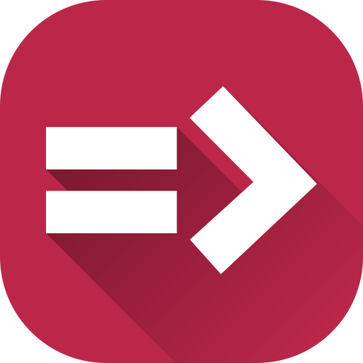 Equal to greater than symbol Generic gradient fill icon