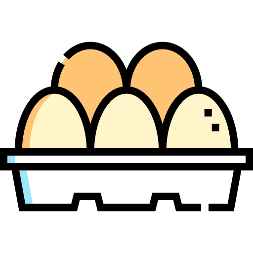 Eggs Detailed Straight Lineal color icon