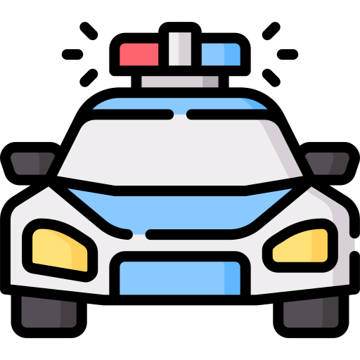 voiture de police Special Lineal color Icône