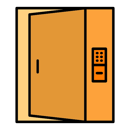 slimme deur Generic color lineal-color icoon