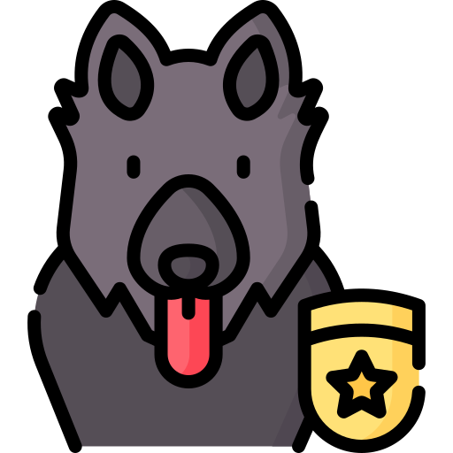 Police dog Special Lineal color icon