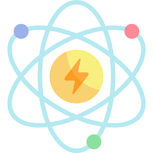 energia atomowa Kawaii Flat ikona