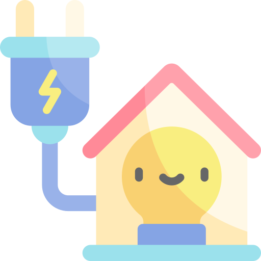 electricidad Kawaii Flat icono