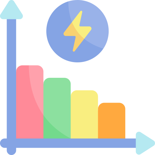 Energy consumption Kawaii Flat icon