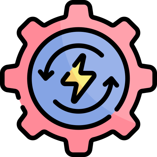 energía Kawaii Lineal color icono