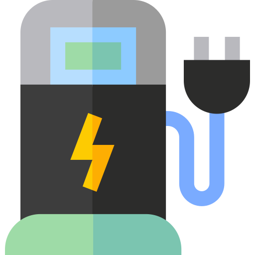 Charging point Basic Straight Flat icon