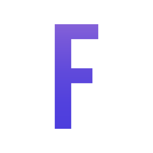 Буква f Generic gradient fill иконка