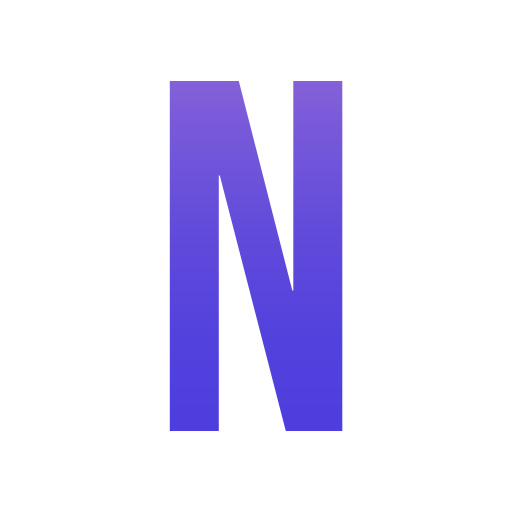buchstabe n. Generic gradient fill icon