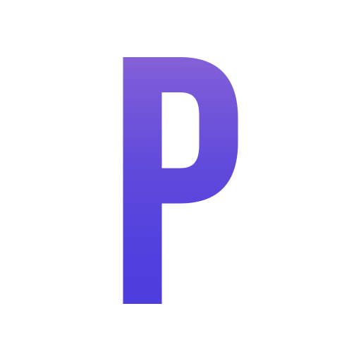 buchstabe p. Generic gradient fill icon